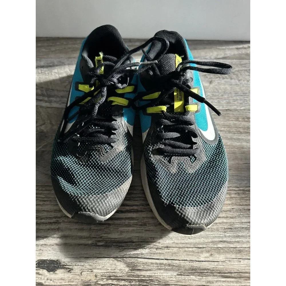 NIKE DOWNSHIFTER 9 (GS)COLOR BLACK/WHITE/BLUE Youth Size 6 Lace Up